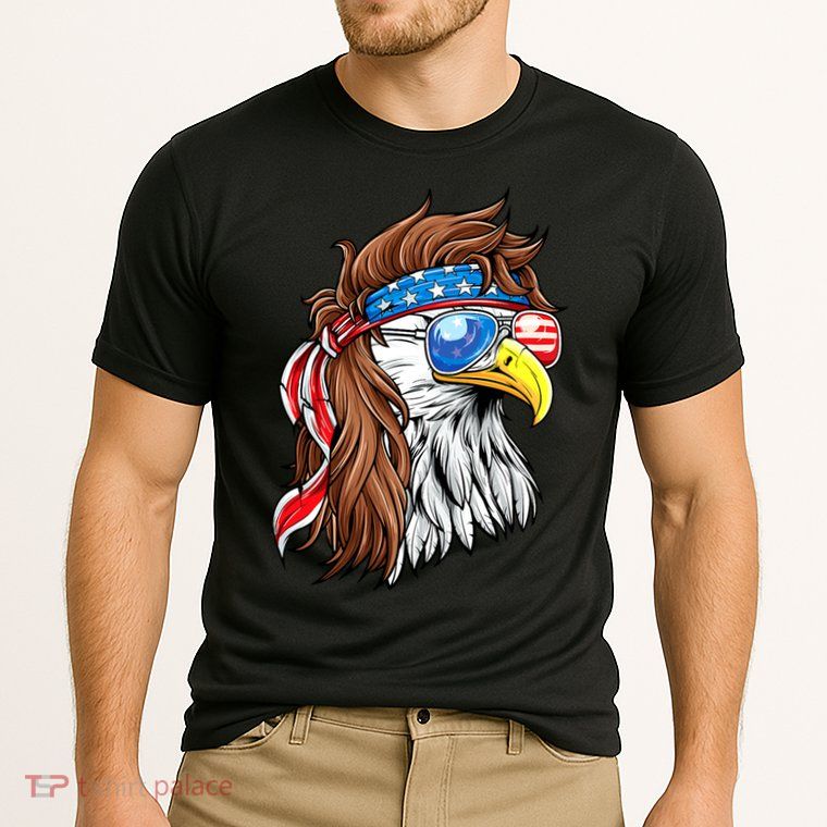 Patriotic Bald Eagle Mullet USA American Flag 4th Of July Performance Shirt