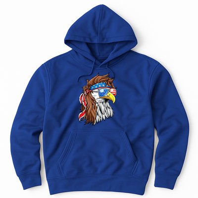 Patriotic Bald Eagle Mullet USA American Flag 4th Of July Hoodie