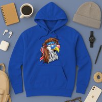 Patriotic Bald Eagle Mullet USA American Flag 4th Of July Hoodie