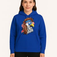 Patriotic Bald Eagle Mullet USA American Flag 4th Of July Hoodie