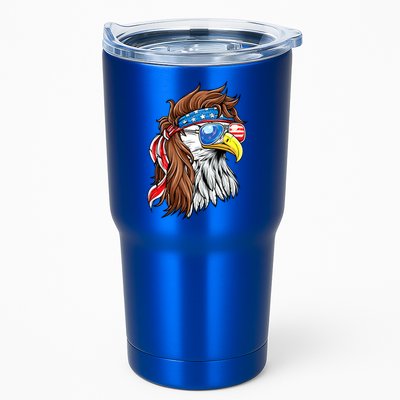Patriotic Bald Eagle Mullet USA American Flag 4th Of July Tumbler