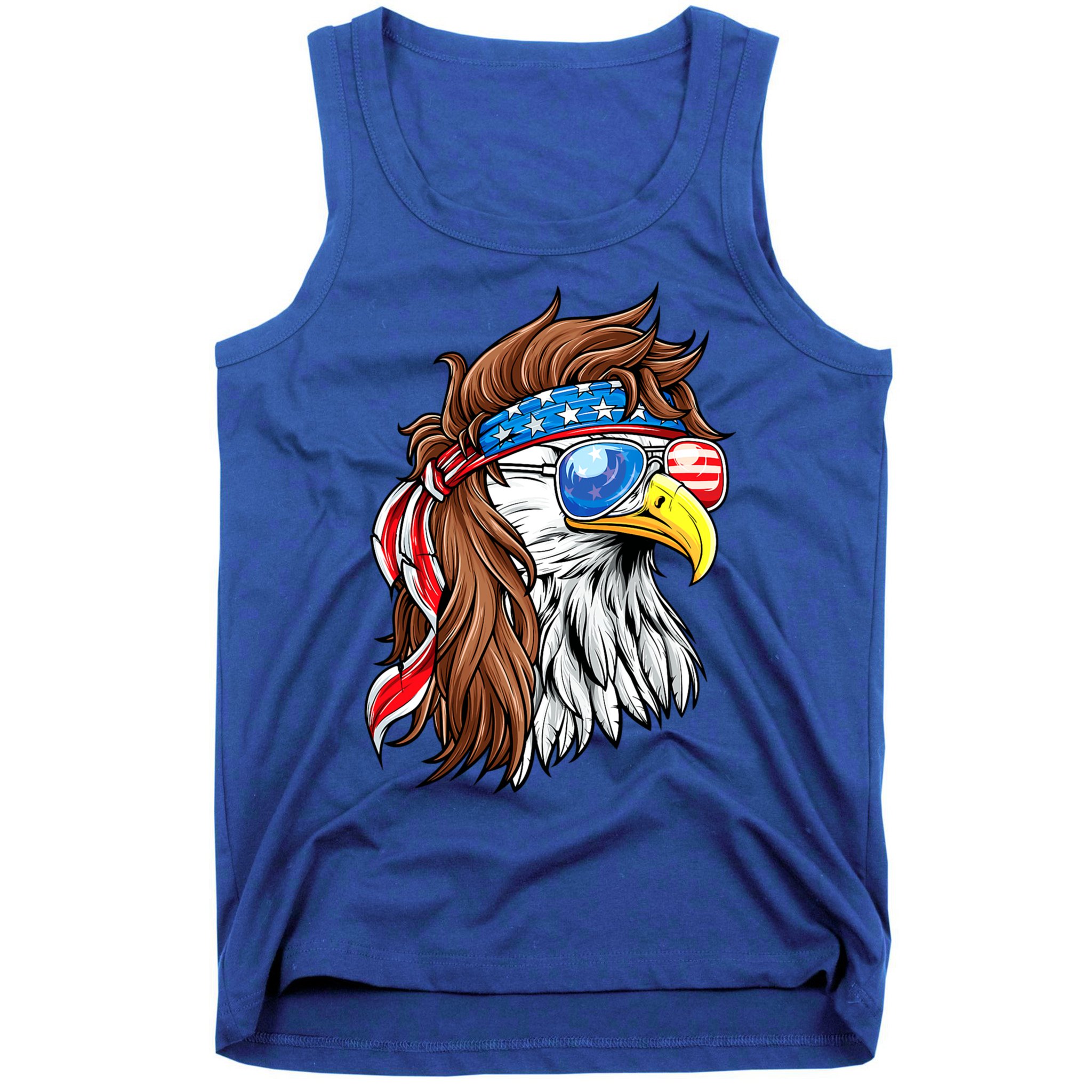 Patriotic Bald Eagle Mullet USA American Flag 4th Of July Tank Top