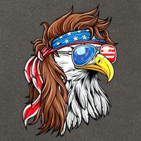 Patriotic Bald Eagle Mullet USA American Flag 4th Of July Cotton Canvas Backpack