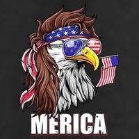 Patriotic Bald Eagle Mullet USA American Flag 4th Of July Cool Comfort Performance Bucket Hat