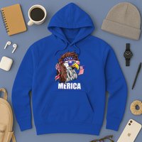 Patriotic Bald Eagle Mullet USA American Flag 4th Of July Hoodie