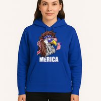 Patriotic Bald Eagle Mullet USA American Flag 4th Of July Hoodie