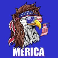 Patriotic Bald Eagle Mullet USA American Flag 4th Of July Hoodie