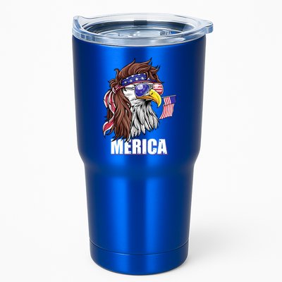 Patriotic Bald Eagle Mullet USA American Flag 4th Of July Tumbler