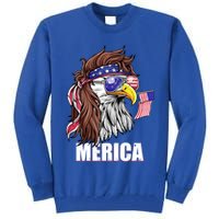 Patriotic Bald Eagle Mullet USA American Flag 4th Of July Tall Sweatshirt