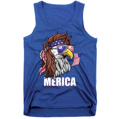 Patriotic Bald Eagle Mullet USA American Flag 4th Of July Tank Top