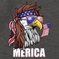 Patriotic Bald Eagle Mullet USA American Flag 4th Of July Vector Backpack