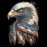Patriotic Bald Eagle 4th Of July Usa American Flag Stripe Pom Pom Beanie