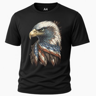 Patriotic Bald Eagle 4th Of July Usa American Flag Performance Shirt
