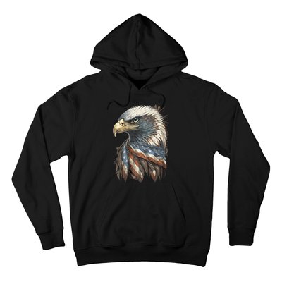 Patriotic Bald Eagle 4th Of July Usa American Flag Hoodie