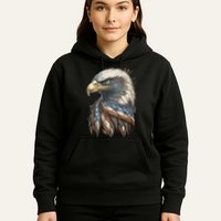 Patriotic Bald Eagle 4th Of July Usa American Flag Hoodie