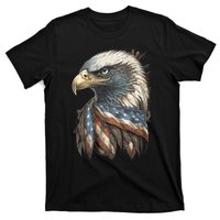 Patriotic Bald Eagle 4th Of July Usa American Flag T-Shirt