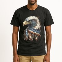 Patriotic Bald Eagle 4th Of July Usa American Flag Tall T-Shirt