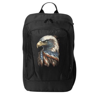 Patriotic Bald Eagle 4th Of July Usa American Flag City Backpack