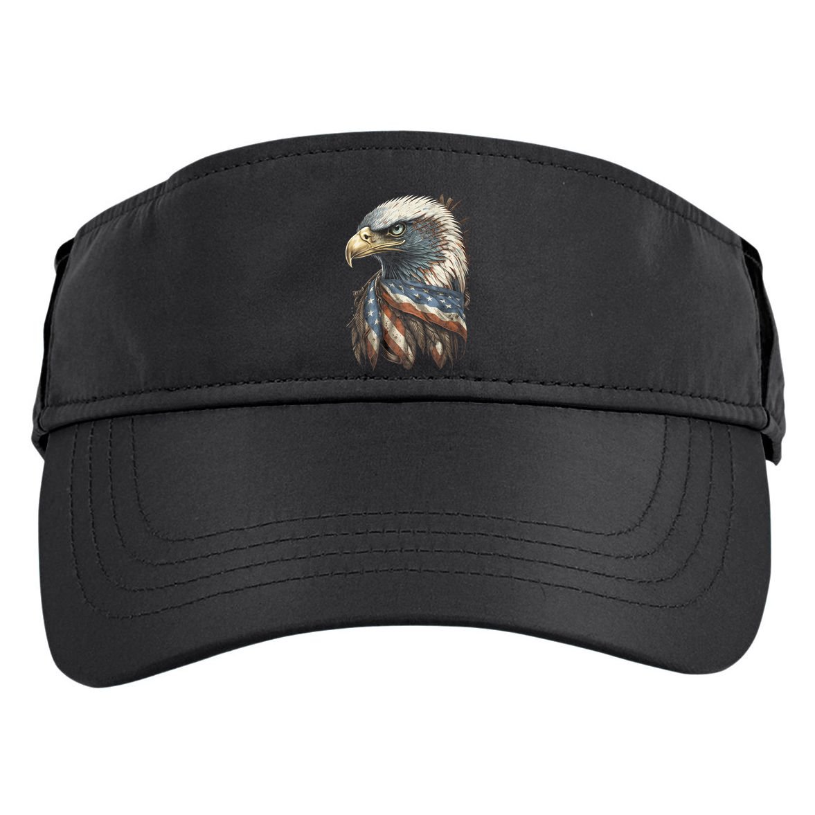Patriotic Bald Eagle 4th Of July Usa American Flag Adult Drive Performance Visor