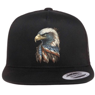 Patriotic Bald Eagle 4th Of July Usa American Flag Flatbill Hat
