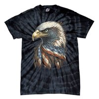 Patriotic Bald Eagle 4th Of July Usa American Flag Tie-Dye T-Shirt