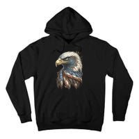 Patriotic Bald Eagle 4th Of July Usa American Flag Tall Hoodie