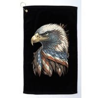 Patriotic Bald Eagle 4th Of July Usa American Flag Golf Towel