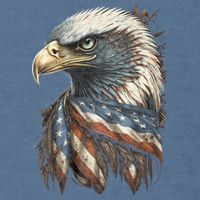Patriotic Bald Eagle 4th Of July Usa American Flag Garment-Dyed Sweatshirt