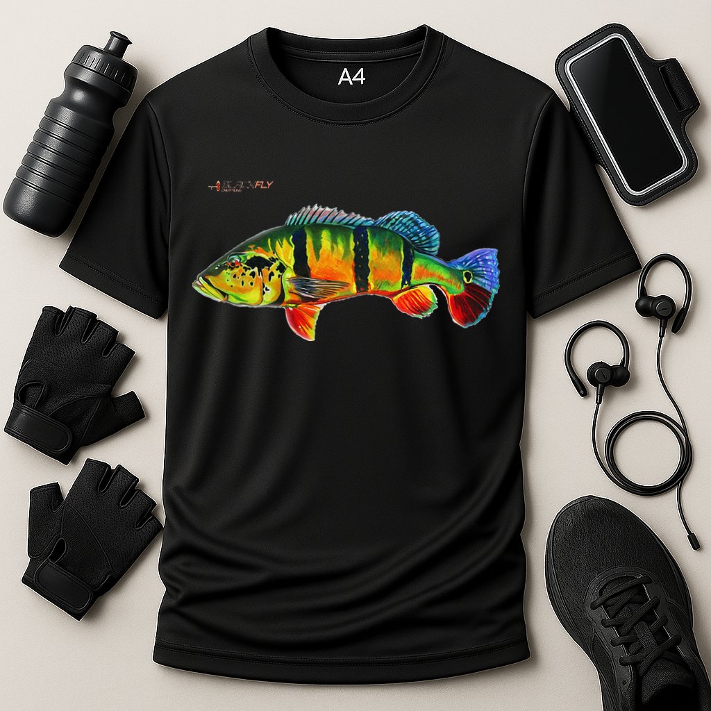 Peacock Bass Fishing Fish & Hoodies By Black Fly Cooling Performance Crew T-Shirt