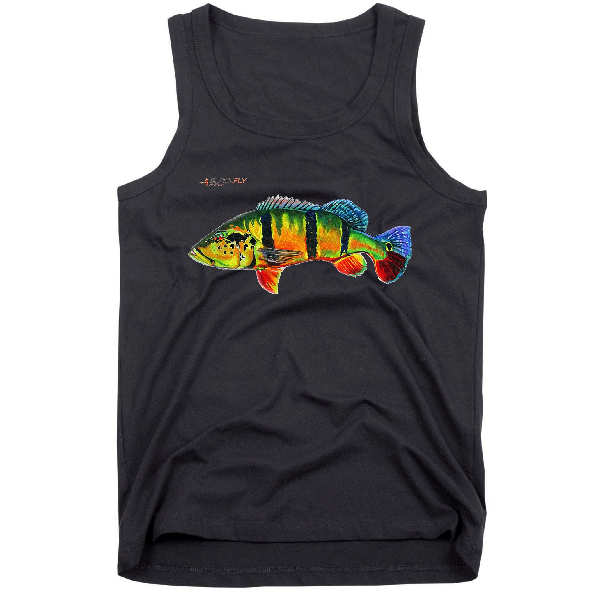 Peacock Bass Fishing Fish & Hoodies By Black Fly Tank Top