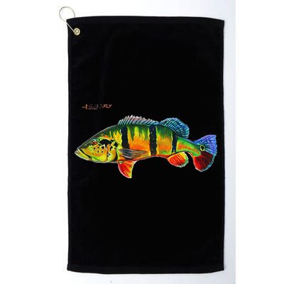 Peacock Bass Fishing Fish & Hoodies By Black Fly Golf Towel