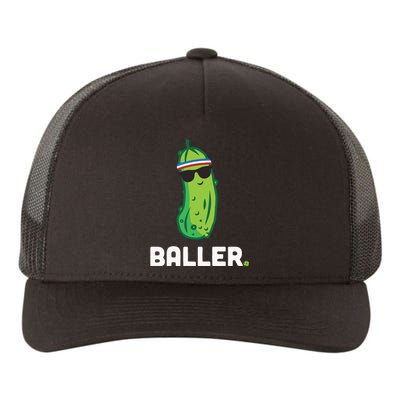 Pickle Baller Funny Pickleball Yupoong Adult 5-Panel Trucker Hat