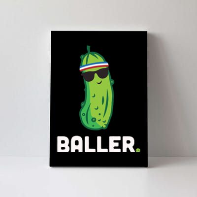 Pickle Baller Funny Pickleball Canvas