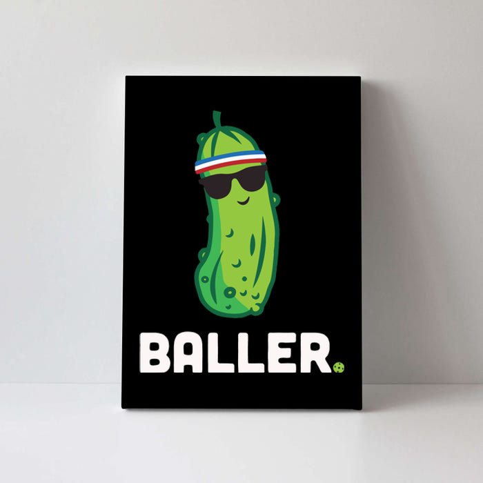 Pickle Baller Funny Pickleball Canvas