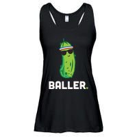 Pickle Baller Funny Pickleball Ladies Essential Flowy Tank