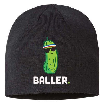 Pickle Baller Funny Pickleball Sustainable Beanie