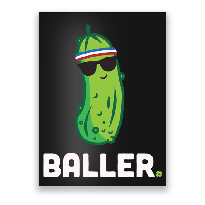 Pickle Baller Funny Pickleball Poster