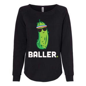 Pickle Baller Funny Pickleball Womens California Wash Sweatshirt