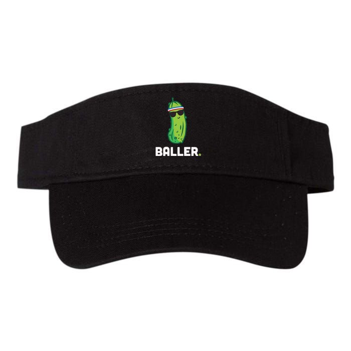 Pickle Baller Funny Pickleball Valucap Bio-Washed Visor