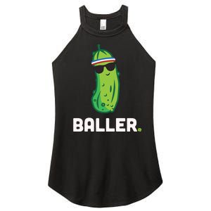 Pickle Baller Funny Pickleball Women's Perfect Tri Rocker Tank