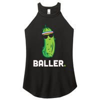 Pickle Baller Funny Pickleball Women's Perfect Tri Rocker Tank