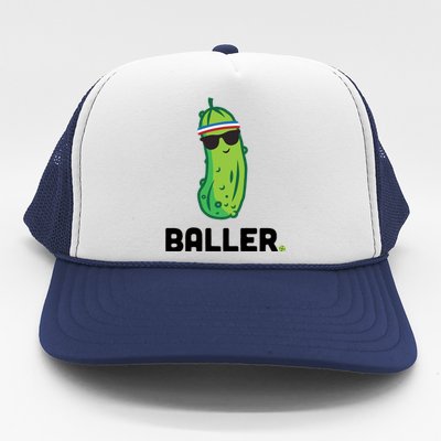 Pickle Baller Funny Pickleball Trucker Hat