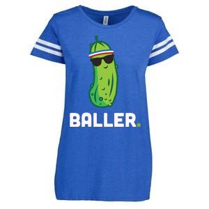 Pickle Baller Funny Pickleball Enza Ladies Jersey Football T-Shirt