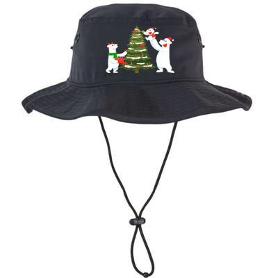 Polar Bear Family With Christmas Tree Legacy Cool Fit Booney Bucket Hat