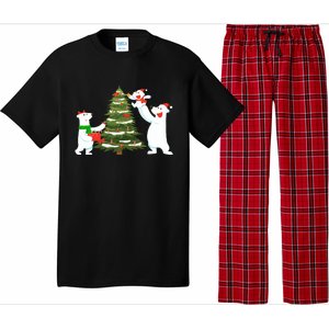 Polar Bear Family With Christmas Tree Pajama Set