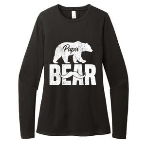 Papa Bear For Fathers Day For Grandpa Papa Bear Funny Womens CVC Long Sleeve Shirt