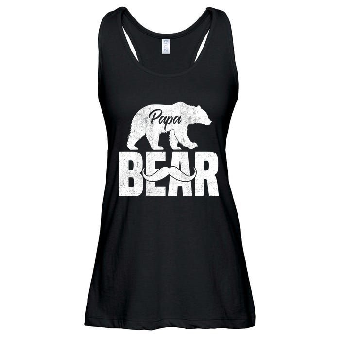 Papa Bear For Fathers Day For Grandpa Papa Bear Funny Ladies Essential Flowy Tank