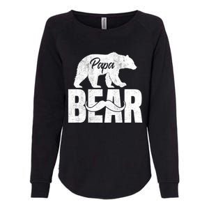 Papa Bear For Fathers Day For Grandpa Papa Bear Funny Womens California Wash Sweatshirt