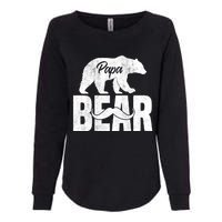 Papa Bear For Fathers Day For Grandpa Papa Bear Funny Womens California Wash Sweatshirt