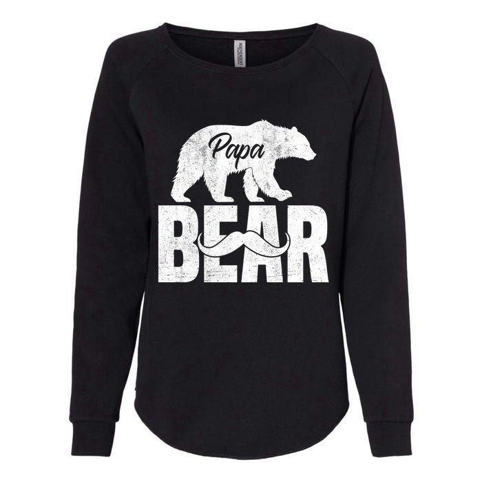 Papa Bear For Fathers Day For Grandpa Papa Bear Funny Womens California Wash Sweatshirt